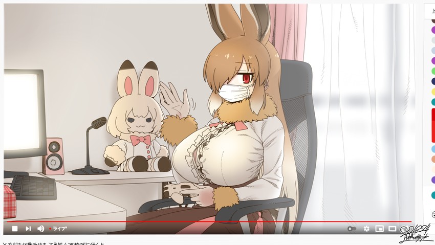 european hare and mountain hare (kemono friends and 1 more) drawn by yoshida_hideyuki