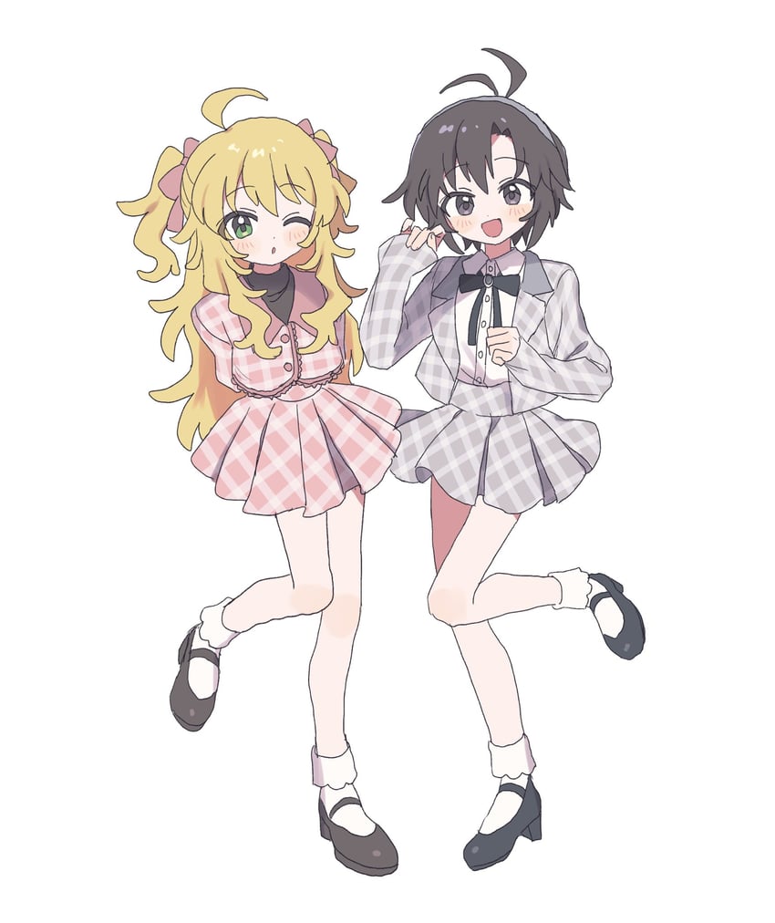 hoshii miki and kikuchi makoto (idolmaster) drawn by pnt_0202