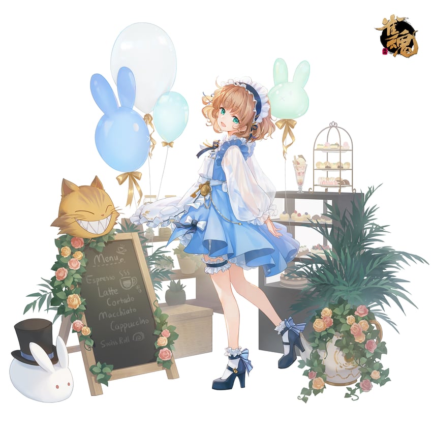 cheshire cat and hina momo (alice's adventures in wonderland and 1 more) drawn by shine_cheese