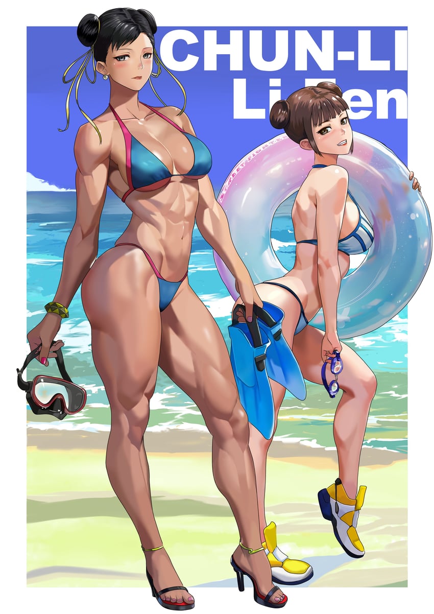 chun-li and li-fen (street fighter and 1 more) drawn by yagi_(joe731842)