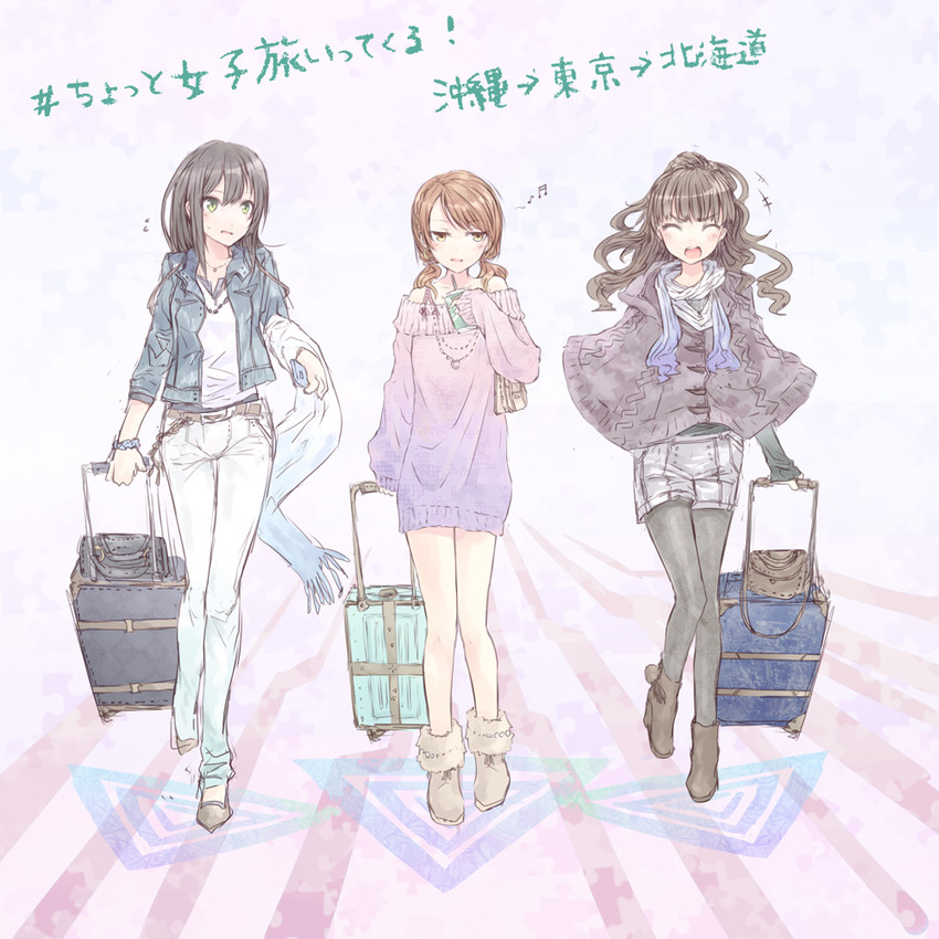 shibuya rin, hojo karen, and kamiya nao (idolmaster and 1 more) drawn by yukimochi_(yume)