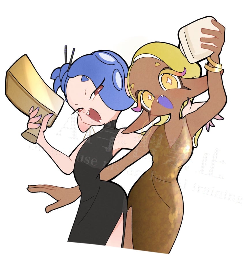 shiver and frye (splatoon and 1 more) drawn by 333surimi