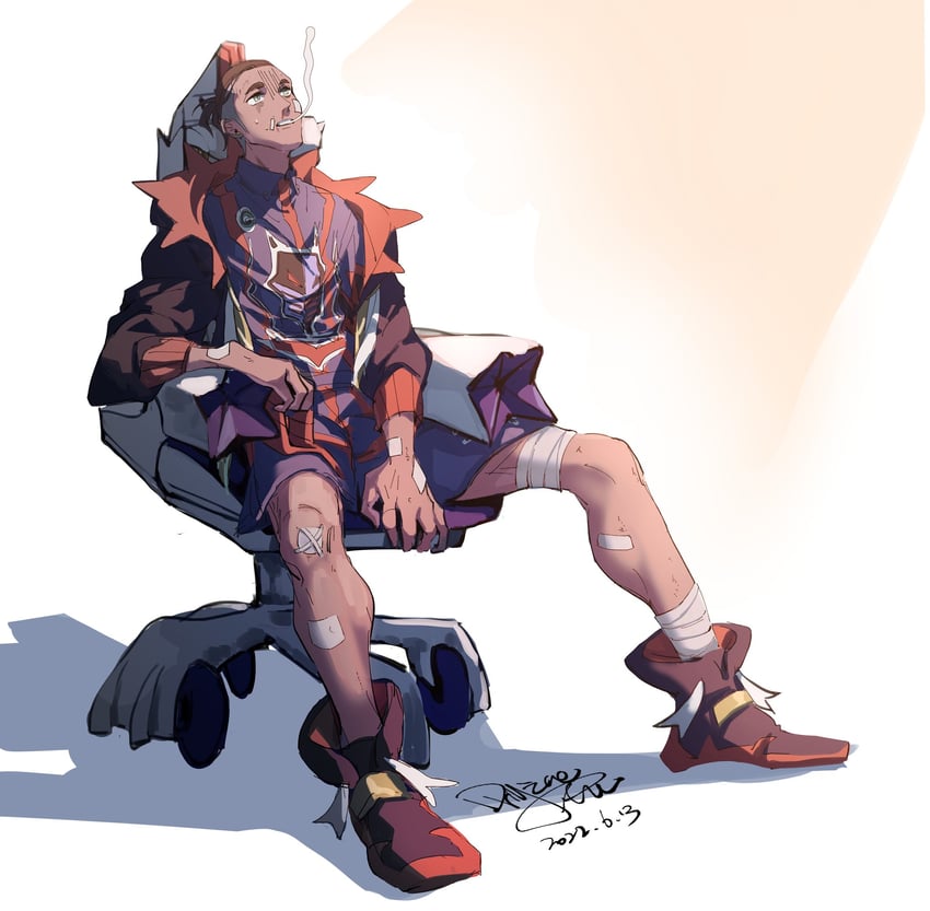 raihan and duraludon (pokemon and 1 more) drawn by coo2co2