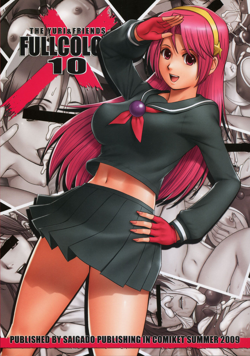 asamiya athena (the king of fighters and 1 more) drawn by saigado
