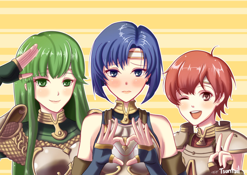palla, catria, and est (fire emblem and 6 more) drawn by tsuntail
