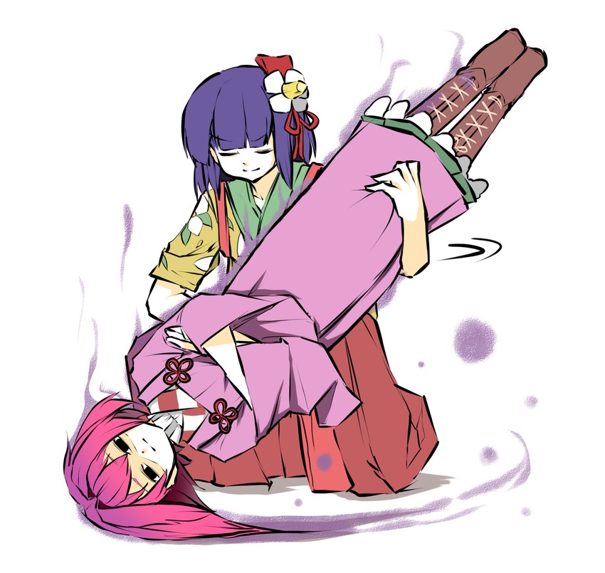 hieda no akyuu and motoori kosuzu (touhou) drawn by peroponesosu.
