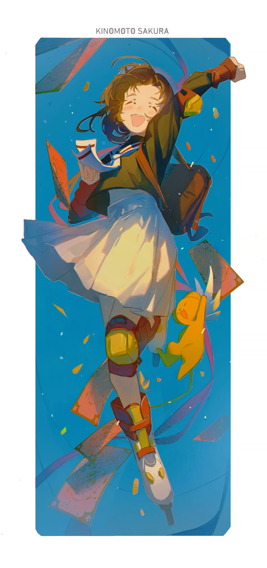kinomoto sakura and kero (cardcaptor sakura) drawn by sanyang003