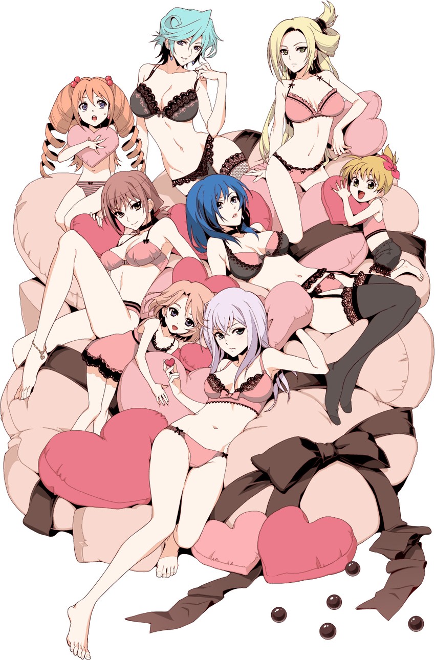 tokura misaki, sendou emi, tatsunagi kourin, narumi asaka, daimonji nagisa, and 3 more (cardfight!! vanguard) drawn by chobihige