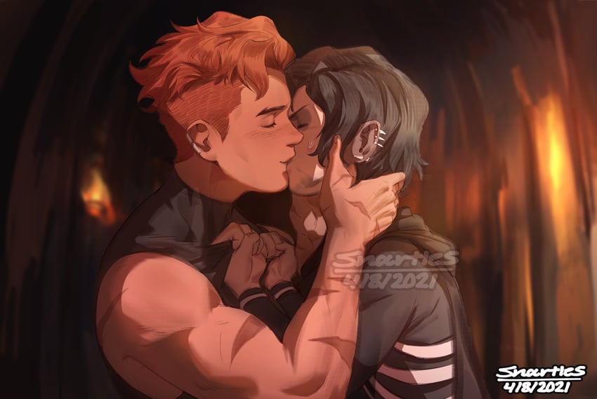 harrowhark nonagesimus and gideon nav (the locked tomb) drawn by snartles