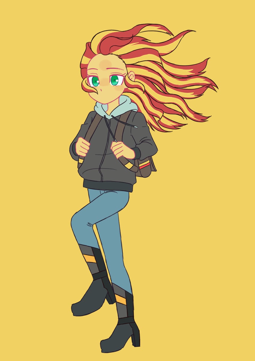 sunset shimmer (my little pony and 3 more) drawn by haibaratomoe