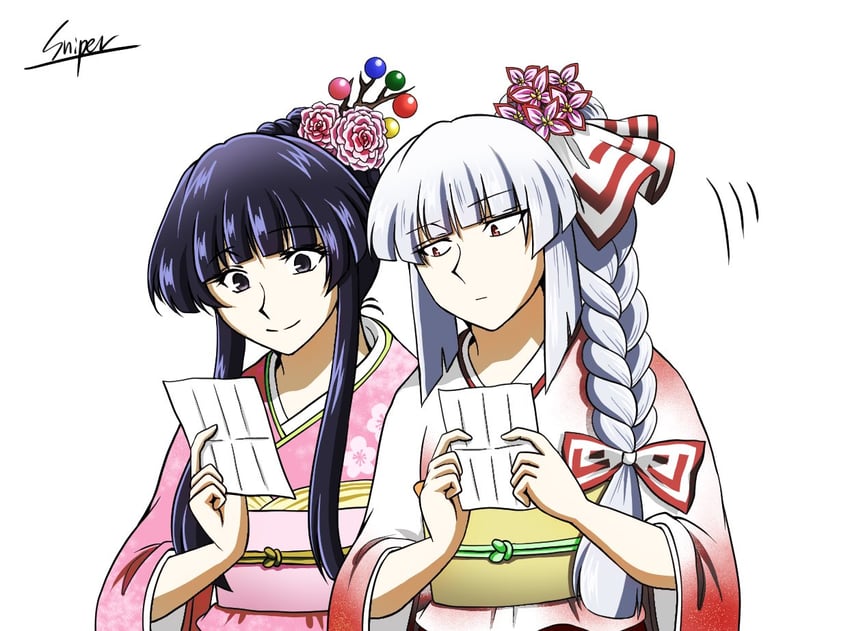 fujiwara no mokou and houraisan kaguya (touhou) drawn by sniper16783072