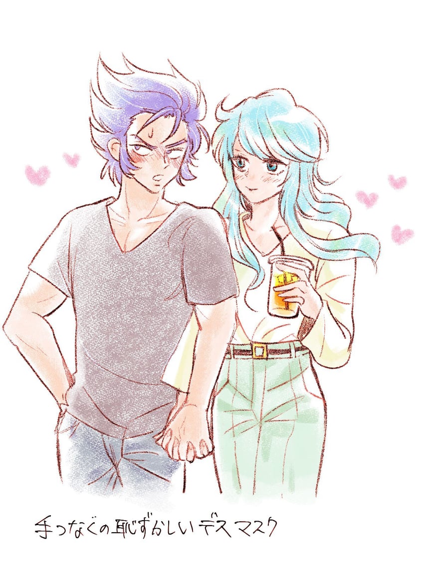 pisces aphrodite and cancer death mask (saint seiya) drawn by user_evep5845