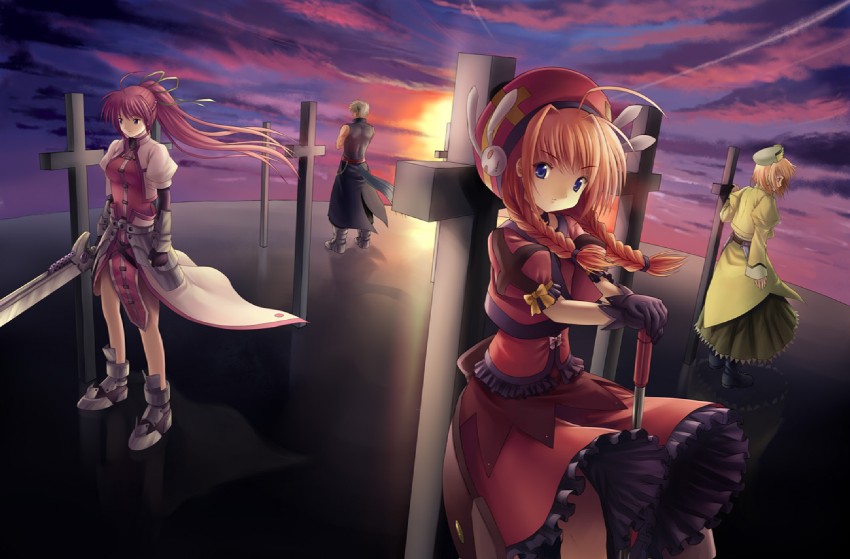 vita, signum, shamal, graf eisen, laevatein, and 1 more (lyrical nanoha and 2 more) drawn by kitiroku