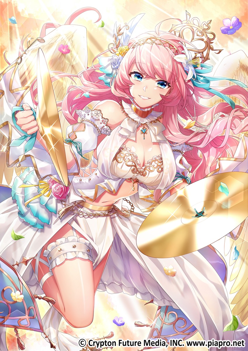 megurine luka (vocaloid and 1 more) drawn by gari_(apollonica)