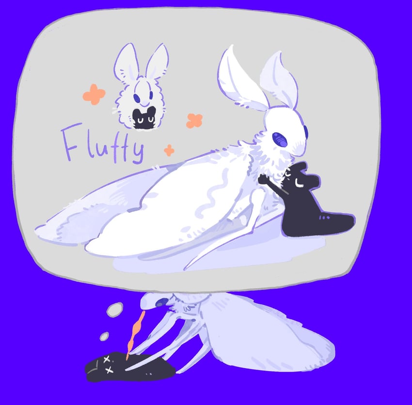 watcher and big moth (rain world) drawn by sanngo_35