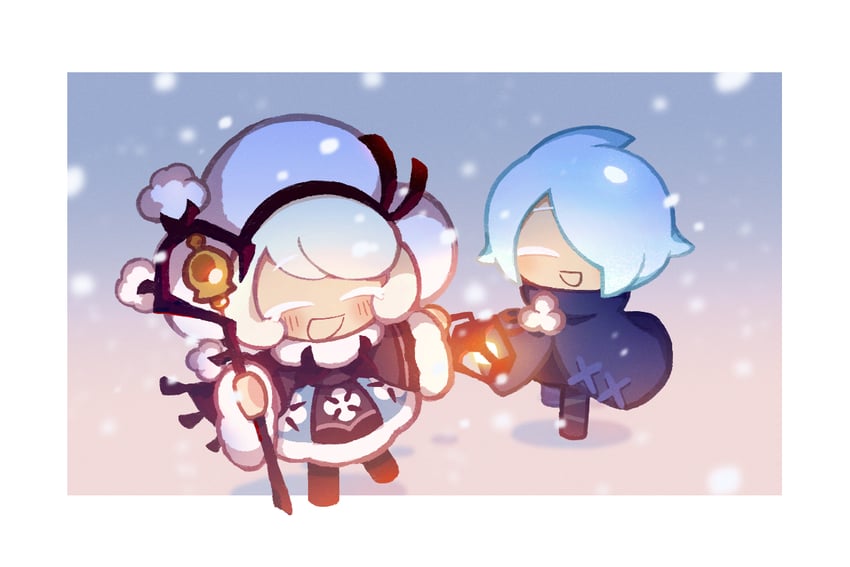 cotton cookie and sherbet cookie (cookie run and 1 more) drawn by melvi0