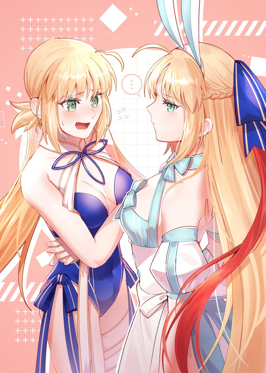 artoria pendragon and artoria caster (fate and 1 more) drawn by yamano_udumi