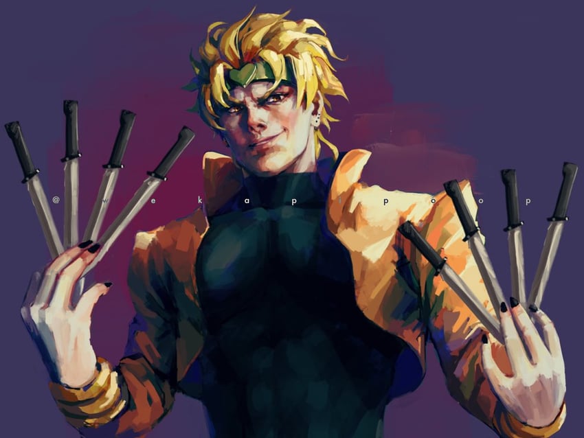 dio brando (jojo no kimyou na bouken and 1 more) drawn by zookhini