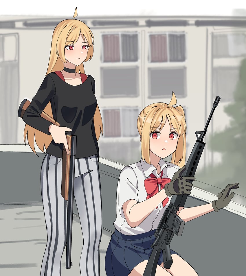 ijichi nijika, ijichi seika, and rooftop koreans (bocchi the rock! and 1 more) drawn by gar32