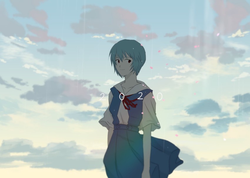 ayanami rei (neon genesis evangelion and 1 more) drawn by ri0