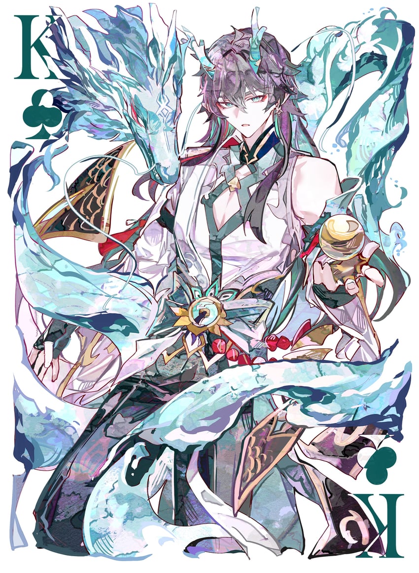 dan heng (honkai and 1 more) drawn by cocoballking