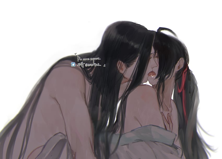 wei wuxian and lan wangji (modao zushi) drawn by 1010923