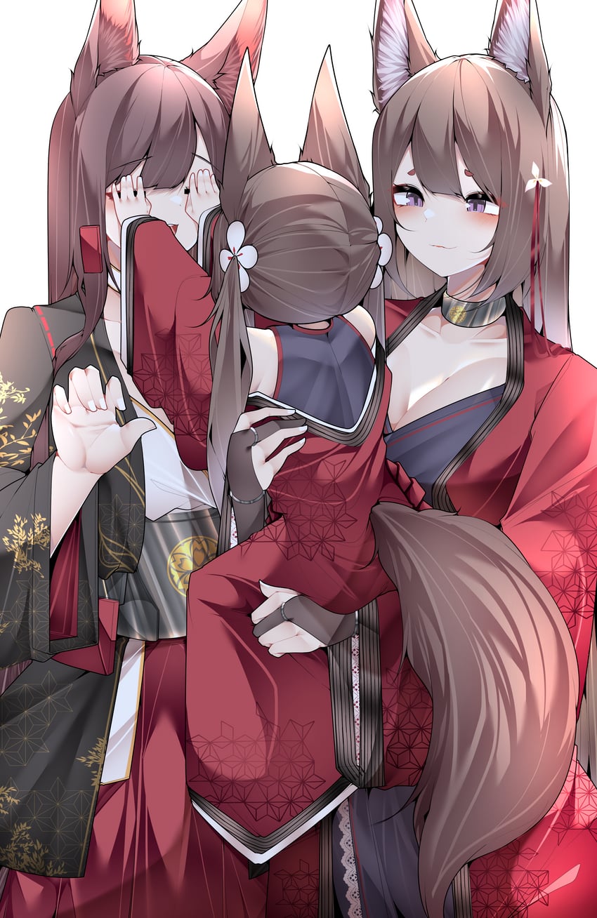 akagi, amagi, and amagi-chan (azur lane) drawn by samip