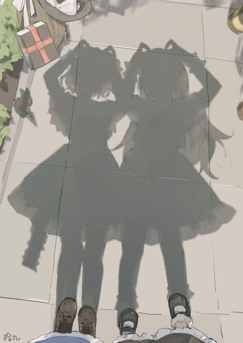 kirisame marisa, alice margatroid, and shanghai doll (touhou) drawn by shijiu_(shizuoxing)