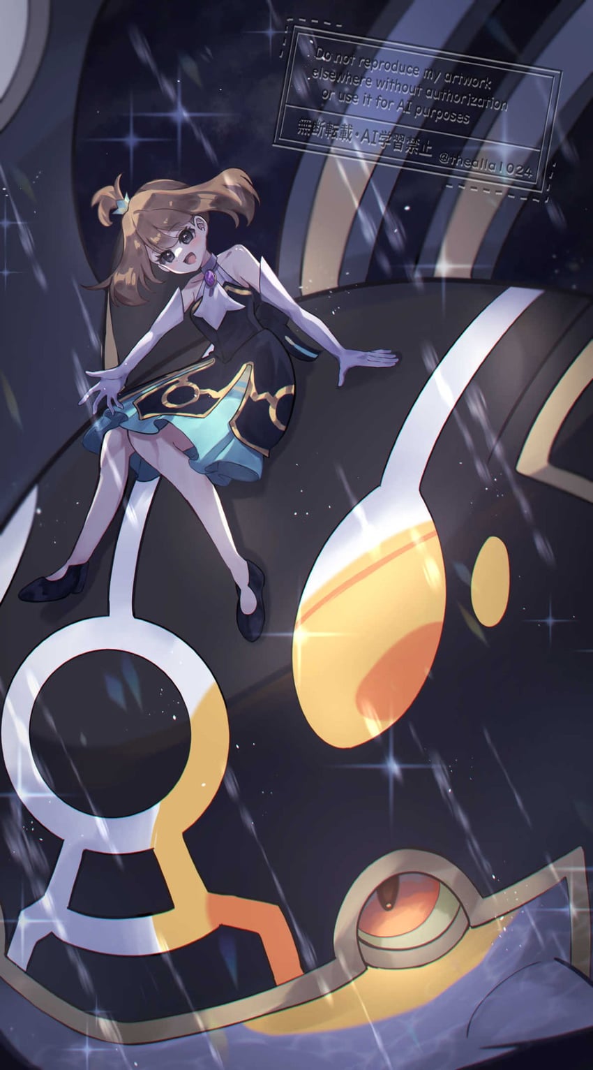 kyogre, primal kyogre, and may (pokemon and 1 more) drawn by thealla1024