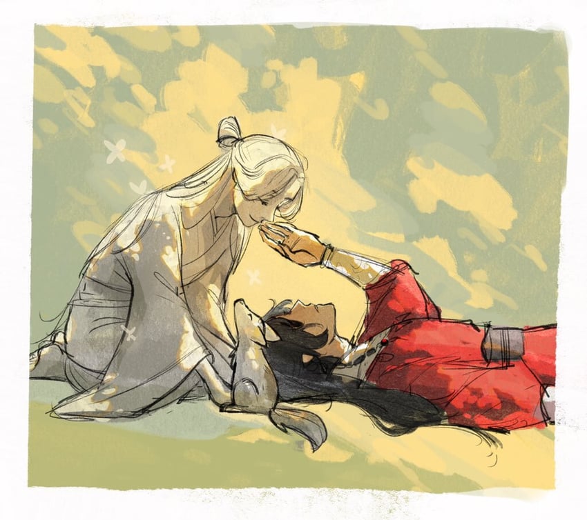 xie lian and hua cheng (tianguan cifu) drawn by debbie_oak
