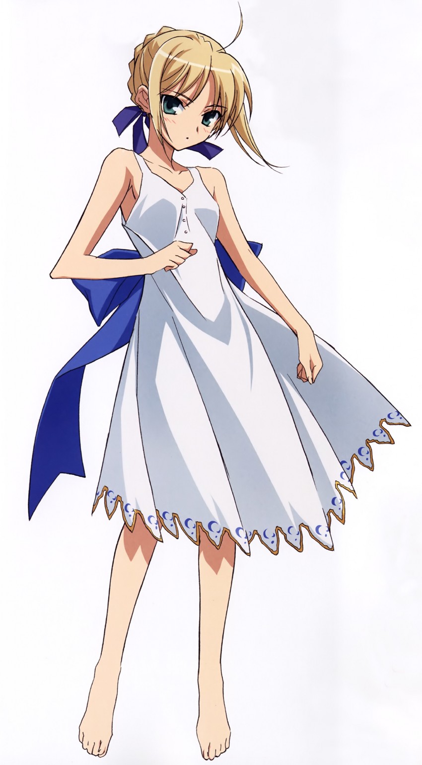 artoria pendragon and saber (fate and 1 more) drawn by fujii_maki