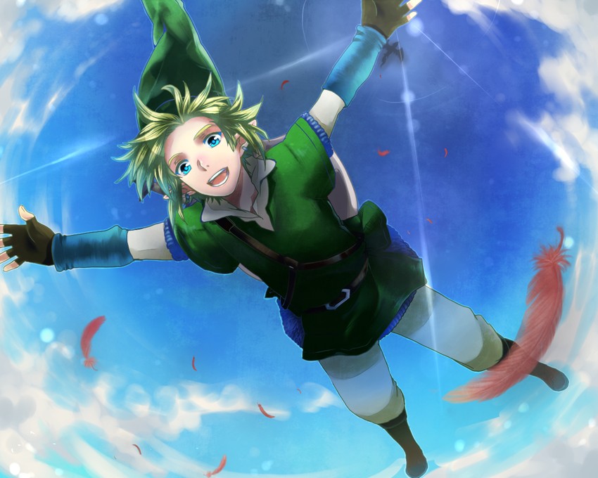 link and loftwing (the legend of zelda and 1 more) drawn by aka_ruuko