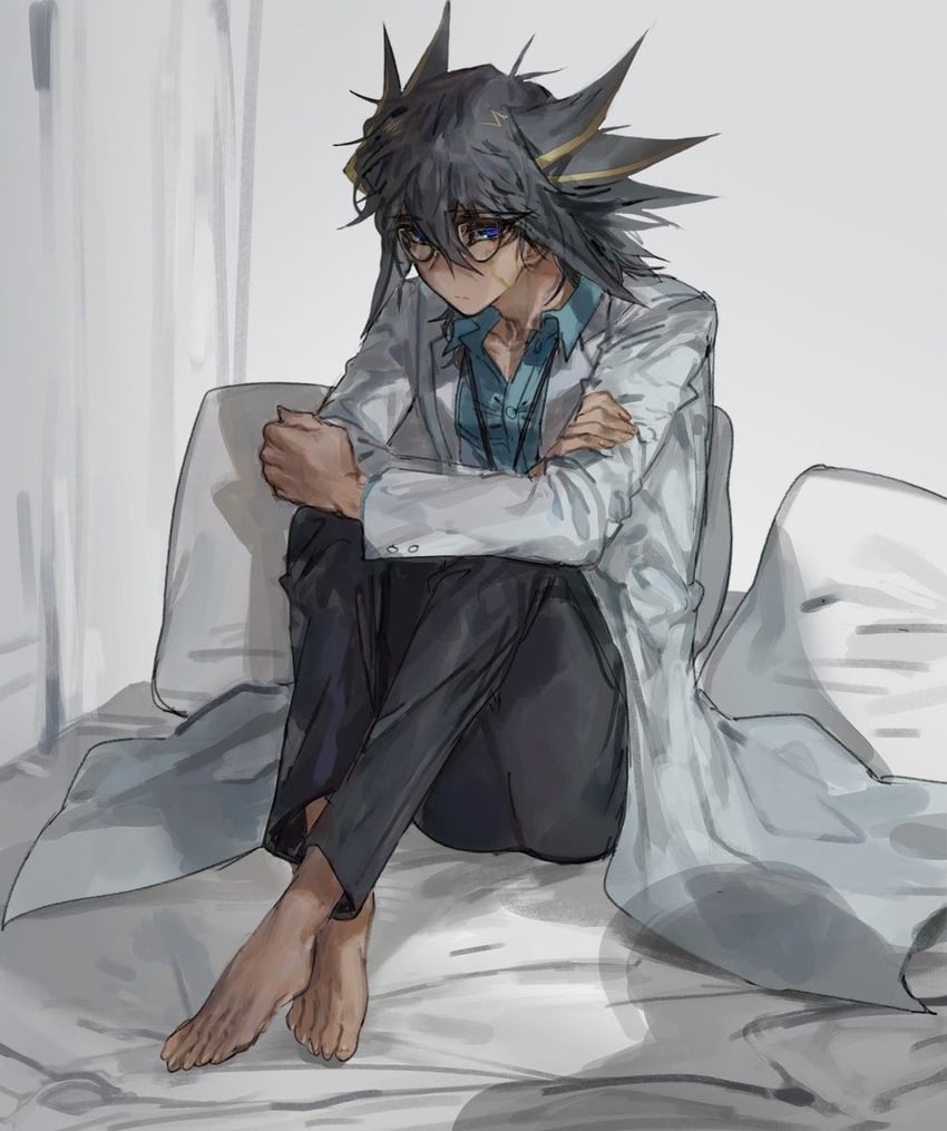 fudo yusei (yu-gi-oh! and 1 more) drawn by momentcorefly