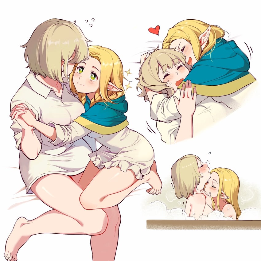 marcille donato and falin touden (dungeon meshi) drawn by bai_xin