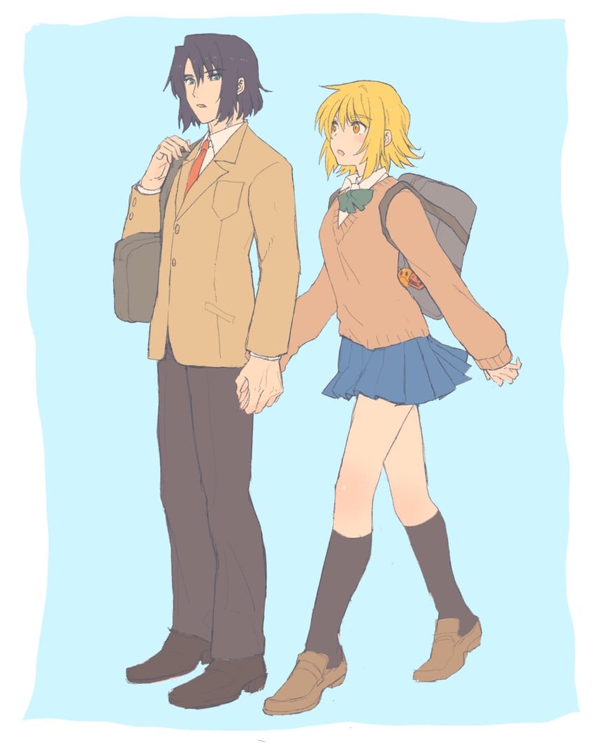 cagalli yula athha and athrun zala (gundam and 1 more) drawn by kimi88407604