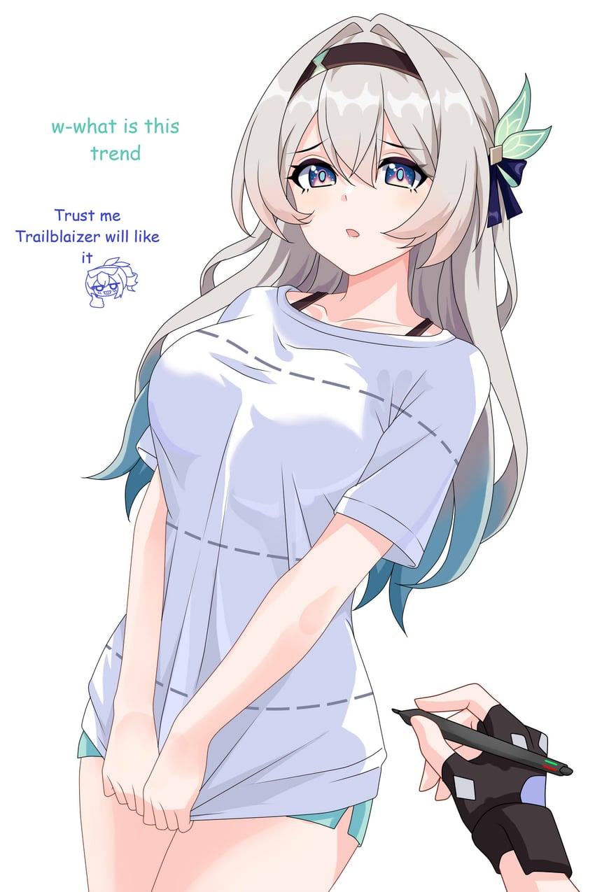 firefly and silver wolf (honkai and 1 more) drawn by maxwelzy