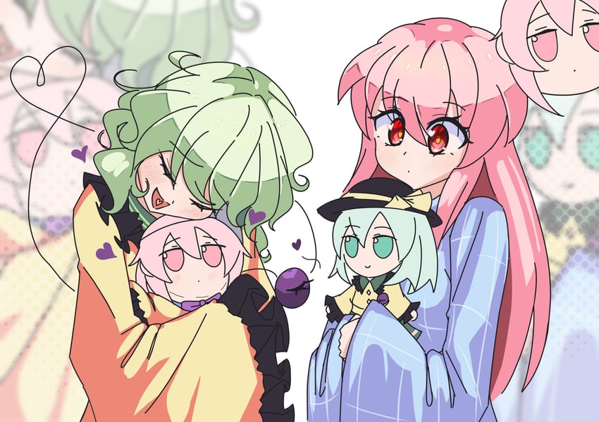 komeiji koishi and hata no kokoro (touhou) drawn by fub_(fubimanji)