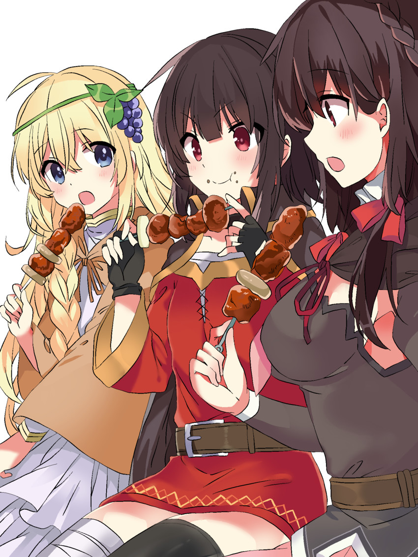 megumin, yunyun, and iris (kono subarashii sekai ni shukufuku wo!) drawn by cat1444444 and mishima_kurone