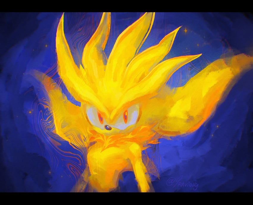 silver the hedgehog and super silver (sonic) drawn by 9raviolly