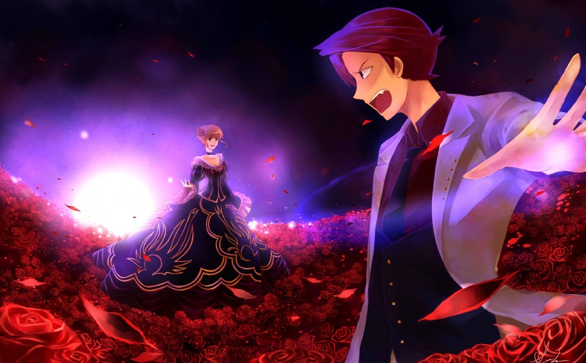 beatrice and ushiromiya battler (umineko no naku koro ni) drawn by feesh