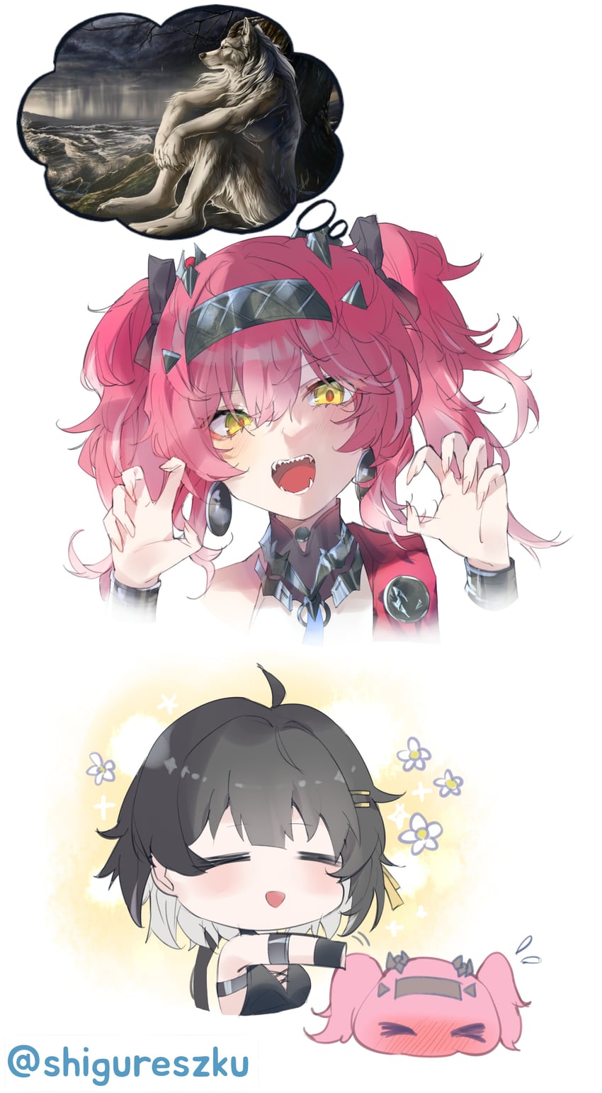 rover, female rover, and lupa (wuthering waves) drawn by shigureszku