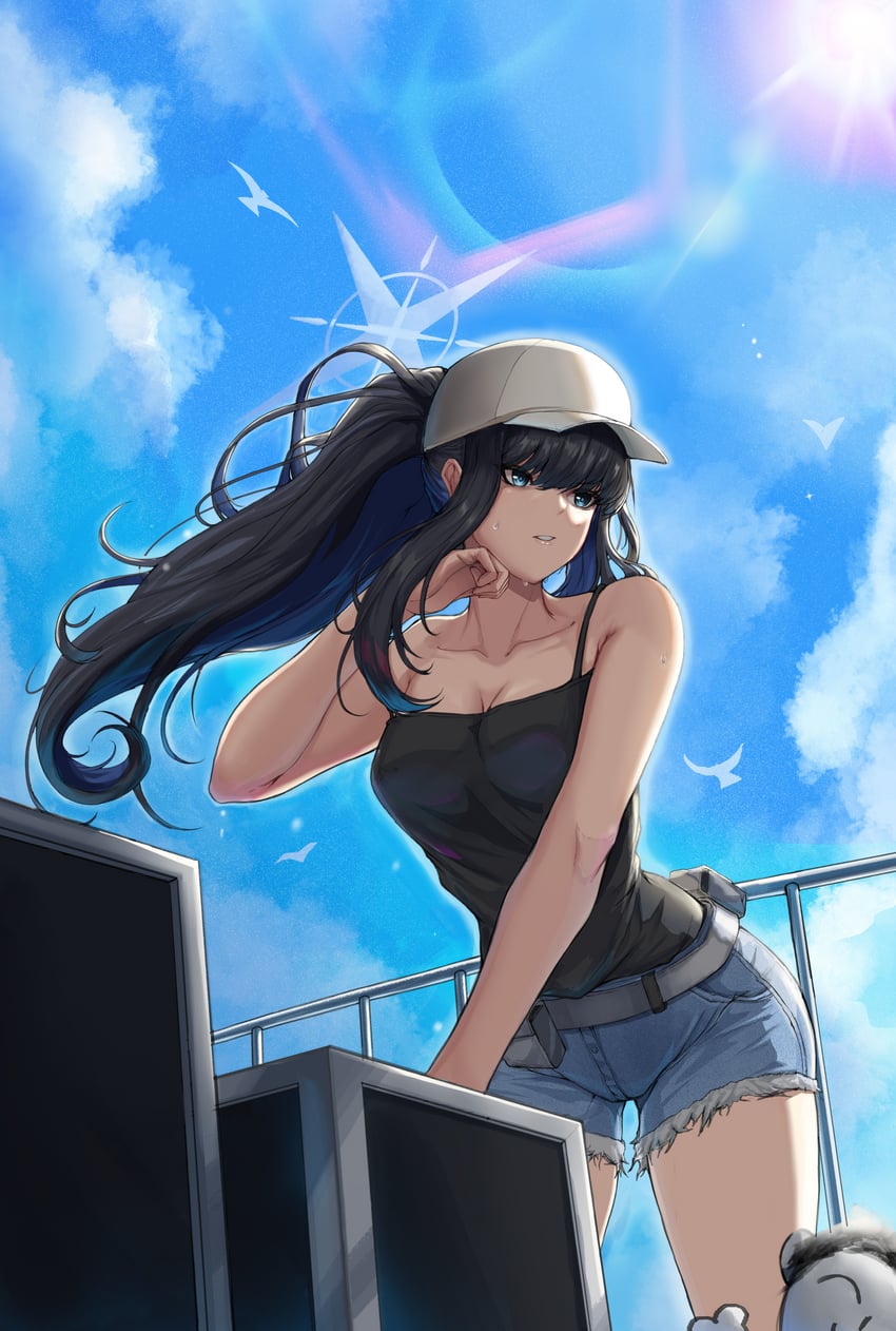 sensei, doodle sensei, and saori (blue archive) drawn by drimm