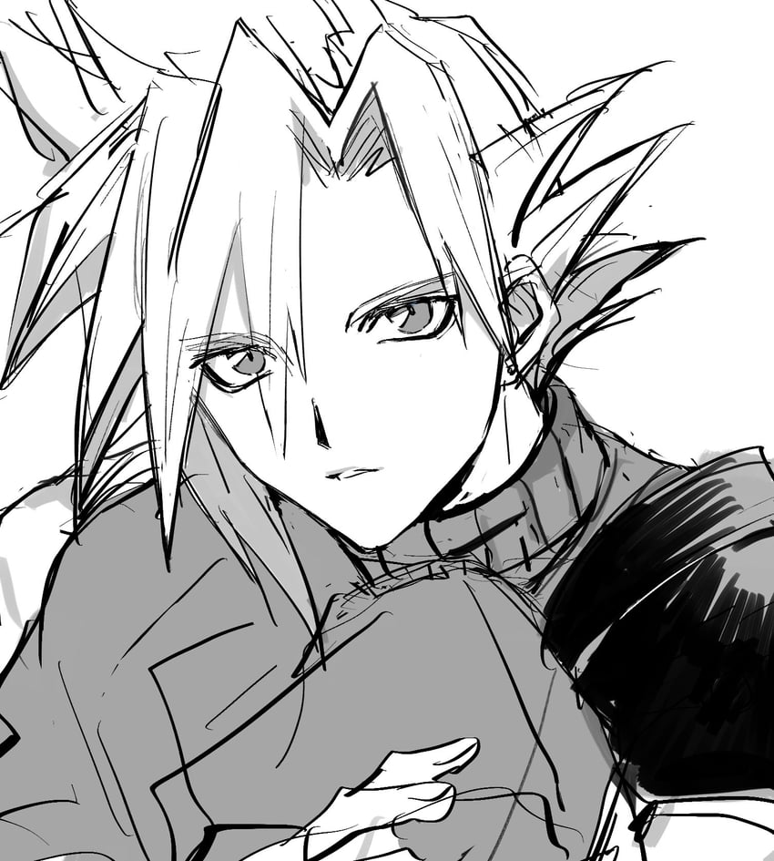 cloud strife (final fantasy and 1 more) drawn by buster_aoi