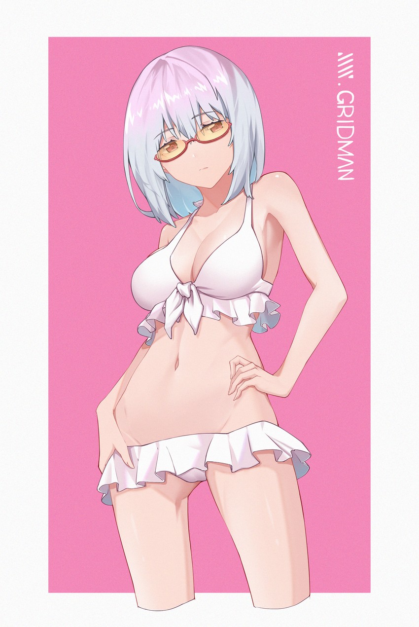 shinjou akane (gridman universe and 1 more) drawn by wish_white