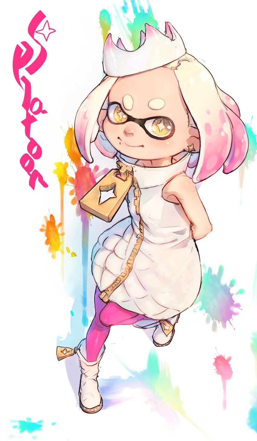 pearl (splatoon and 1 more) drawn by p!k@ru