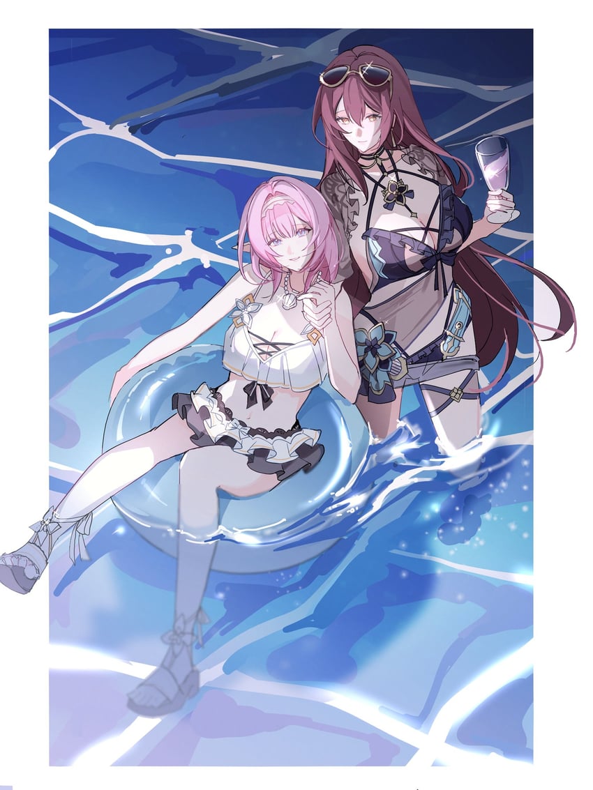 elysia and eden (honkai and 1 more) drawn by oldsprout1108