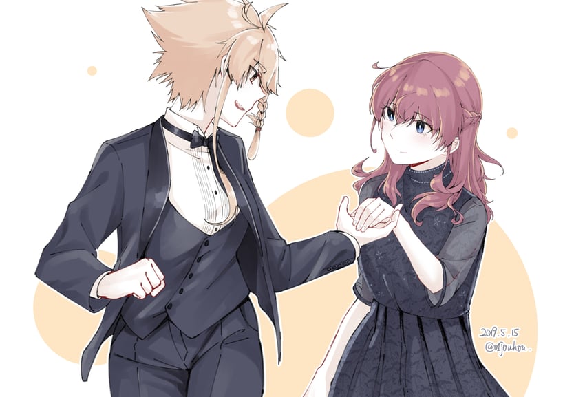 shidou maki and konohana suzuka (toji no miko) drawn by jouhou
