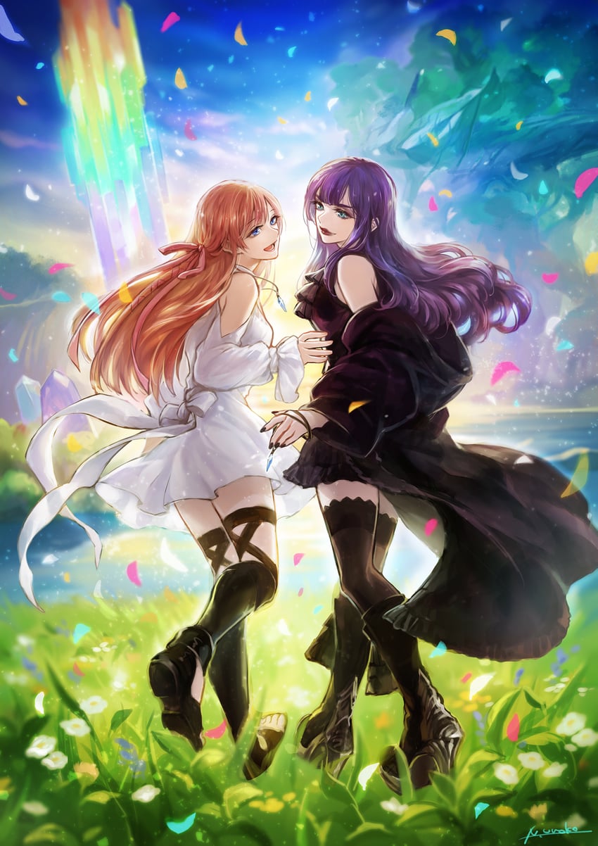 ryne waters and gaia (final fantasy and 1 more) drawn by uroko_(mnr)