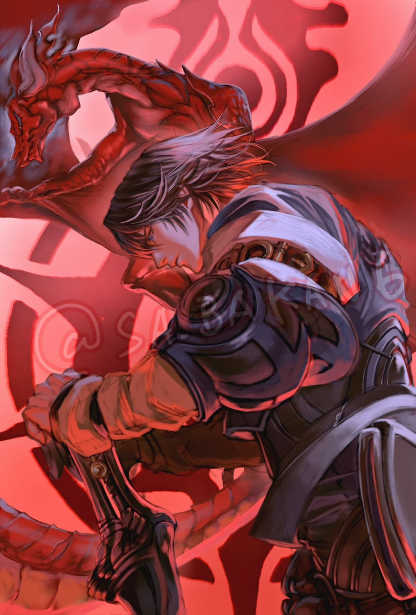 caim (drag-on dragoon and 1 more) drawn by sa_bakan6