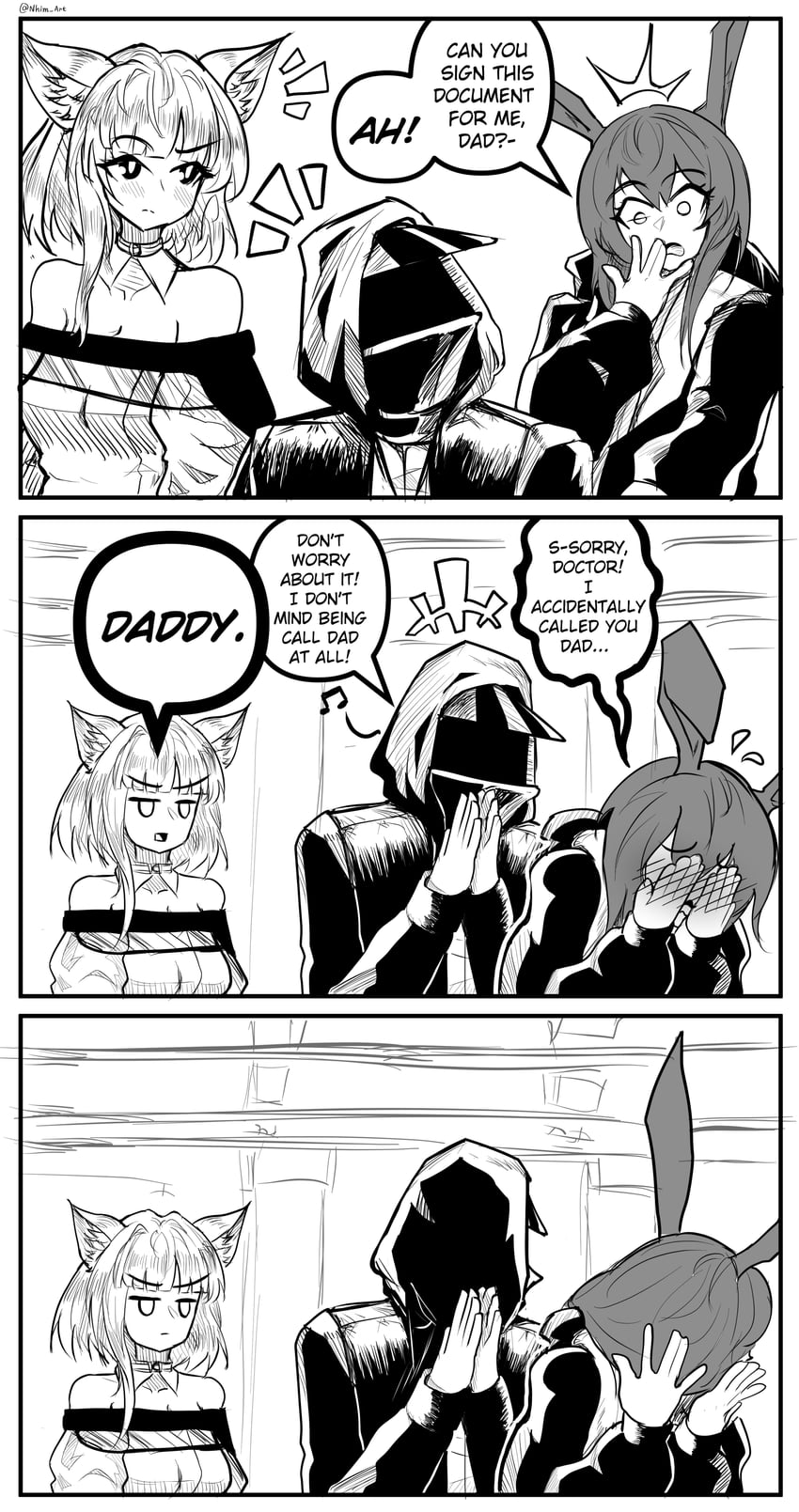 doctor, amiya, and kal'tsit (arknights) drawn by nhim